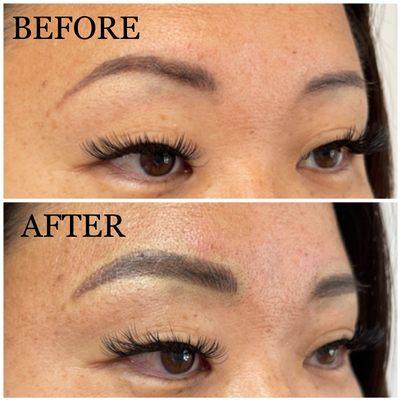 Eyebrow Microshading is combination of microblading and ombré technique