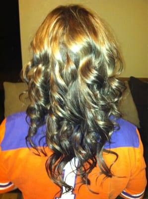 My hair curled! Love how great it looks and how healthy it is!