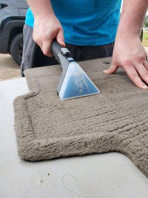 We shampoo all interior carpet and upholstery.