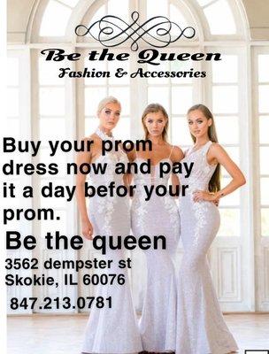 We accept payments for your prom dress