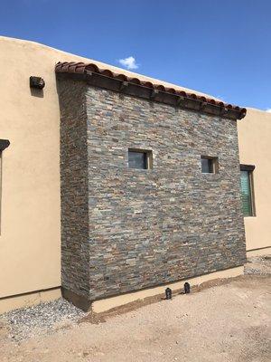 Stacked Stone Veneer Installed On A Custom Home!