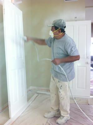 Spraying doors @newport beach