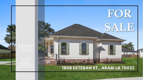 1808 Esteban St., Arabi LA 70032 - Listed at $519,000