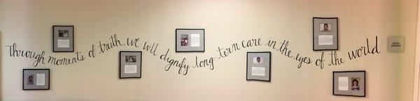 This wall is a living reminder of our employees who went above and beyond for our residents.