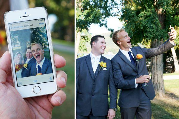 Great smiles on their wedding day in Lake George, NY