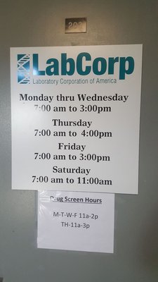 Labcorp hours