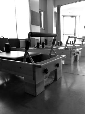 Inside of the Foothills Pilates Studio -- Reformers