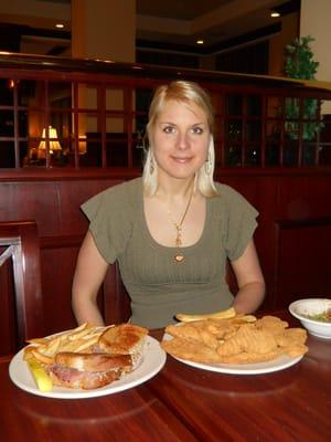 reuben and chicken tender platter