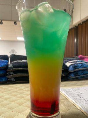 Rainbow Paradise Cocktail by Cody the Bartender