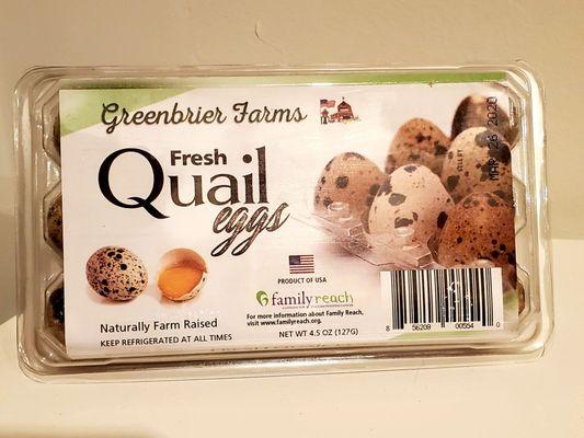 I bought these QUAIL EGGS because they're so pretty! (Yes, I'm a sucker for pretty food) @ Ingles Market in Barnesville, Georgia.