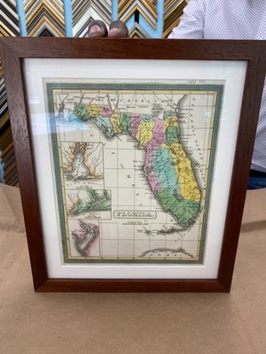 Map framed