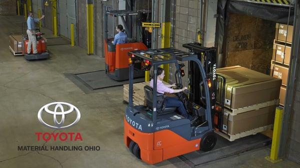 Toyota's New 8-Series 3-Wheel Electric Forklift