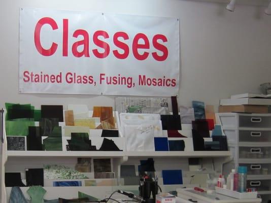 They have classes and all kinds of interesting glass to play with.