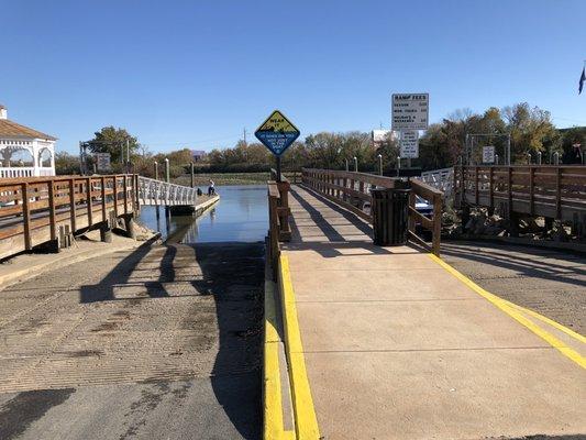 Boat launch area