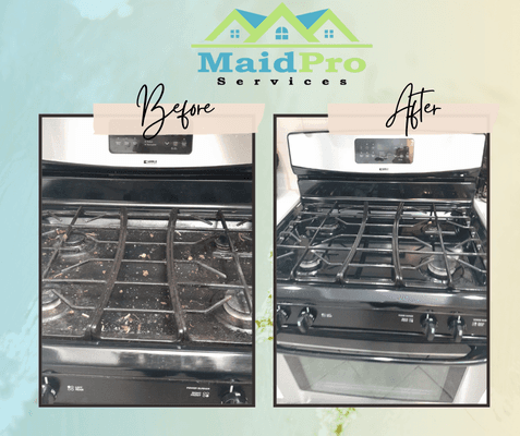 Stove Top Cleaning by https://maidproservicestx.com/service