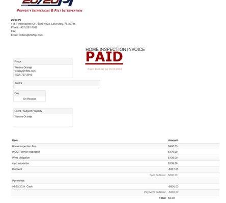 My invoice