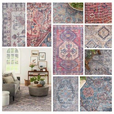 We stock an exquisite range of vintage-inspired rugs that are machine washable! Come by and take a look at the styles and sizes we offer!