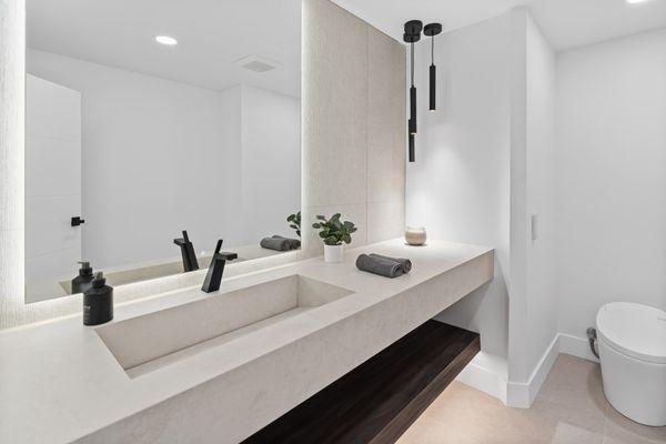 Powder room remodeling in Newport Beach