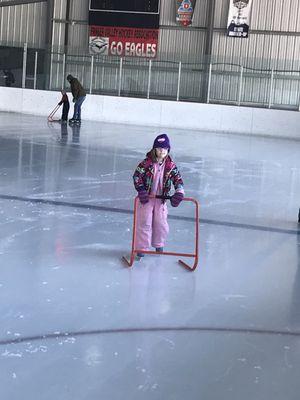 My family skating at the rink!