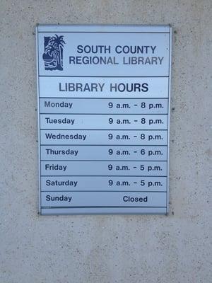 Library hours