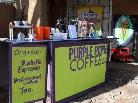 My, what a colorful coffee cart!