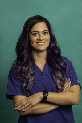 Krystal, one of the dental hygienists