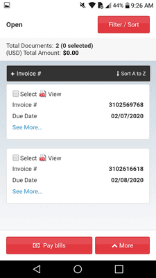 The only invoice in over 10 years of service