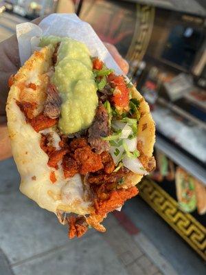 Quesataco (mix asada and chorizo)