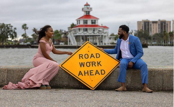 engagement photo on the lake front