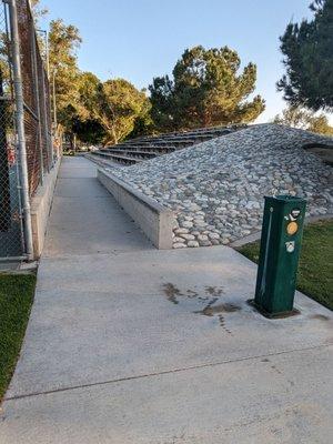 Bleachers by the pickleball courts