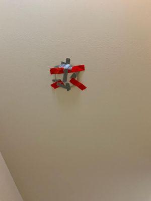 Taped smoke detector