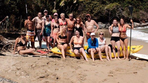 Ocean Kayak Trip with the Tailwinds Jungle Lodge family! Great Day.