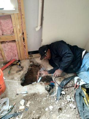 Under Slab water line repair