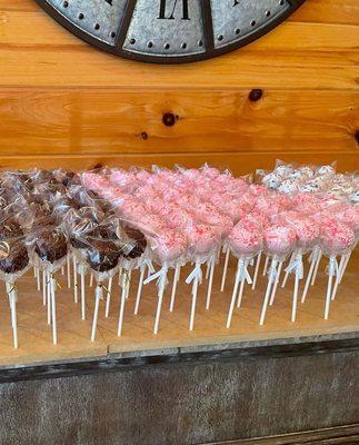 Cake pops - lots of different flavors.