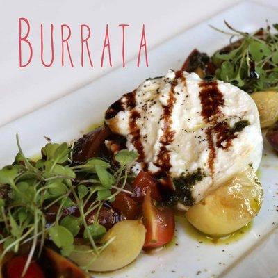 Burrata and heirloom tomatoes