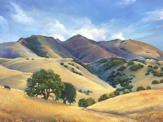 Summer Gold, Mt Diablo oil painting by Barbara Davies