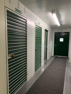 We have several size options available in our climate controlled storage units!