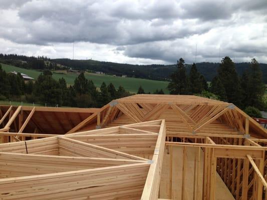 15000 sq foot house full of attic trusses