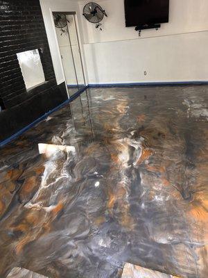 Metallic epoxy