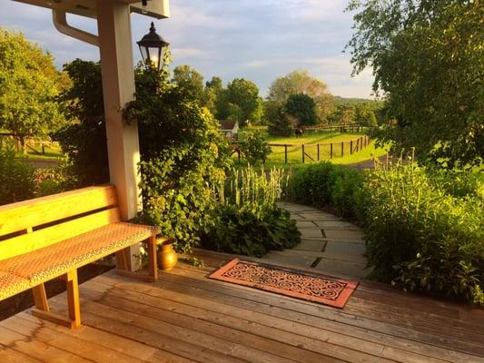 Front porch looking out to the farm