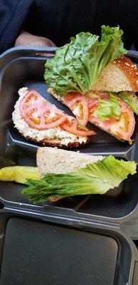 Yummy chicken salad sandwich.