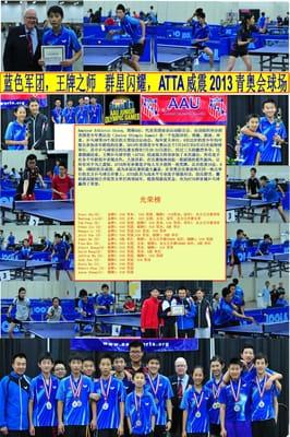 Atlanta Table Tennis Academy(ATTA)play in 2013 AAU Junior Olympic Games.