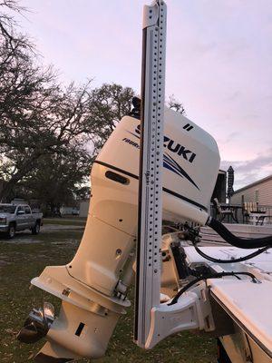 10' Blade Power Pole installed on bracket