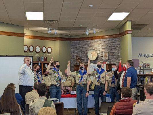 Eagle Scout ceremony host