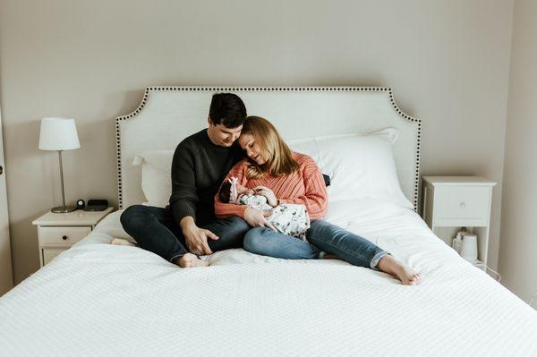 In home lifestyle newborn session