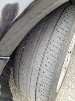 Left front tire