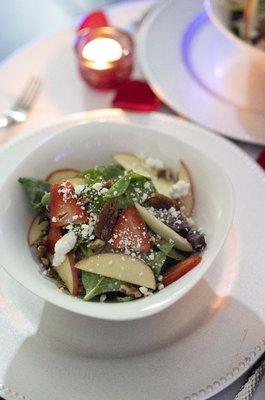 Apple pecan salad, one of our guests favorites.