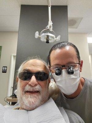 Dr. Romberg makes even a phobic patient like me feel at ease. Even better, he makes me laugh!