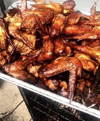 Cherry Pecan Smoked Chicken Wings!