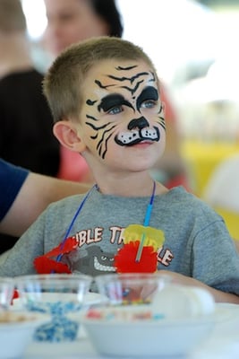 face painting during Family Day